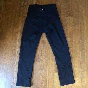 Lulu Lemon Black Leggings with Slits Size 4